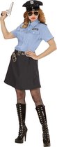 Widmann - Politie & Detective Kostuum - Streng Politiemeisje - Vrouw - blauw,zwart - Medium - Carnavalskleding - Verkleedkleding