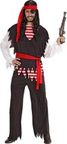 Widmann - Piraat & Viking Kostuum - Hedendaagse Zeerover Kostuum Man - Rood, Zwart - Small - Carnavalskleding - Verkleedkleding