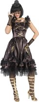 Funny Fashion - Steampunk Kostuum - Steampunk Dame Techna - Vrouw - Zwart - Maat 44-46 - Halloween - Verkleedkleding