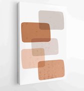 Canvas schilderij - Abstract organic shape Art design for poster, print, cover, wallpaper, Minimal and natural wall art. Vector illustration. 3 -    – 1827200498 - 80*60 Vertical