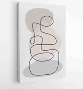 Canvas schilderij - Abstract wall art vector collection. Abstract organic shape Art design for poster, print, cover, wallpaper, Minimal and natural wall art. 4 -    – 1820781860 -