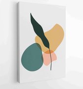 Canvas schilderij - Abstract Plant Art design for print, cover, wallpaper, Minimal and natural wall art. Vector illustration. 4 -    – 1813395301 - 80*60 Vertical