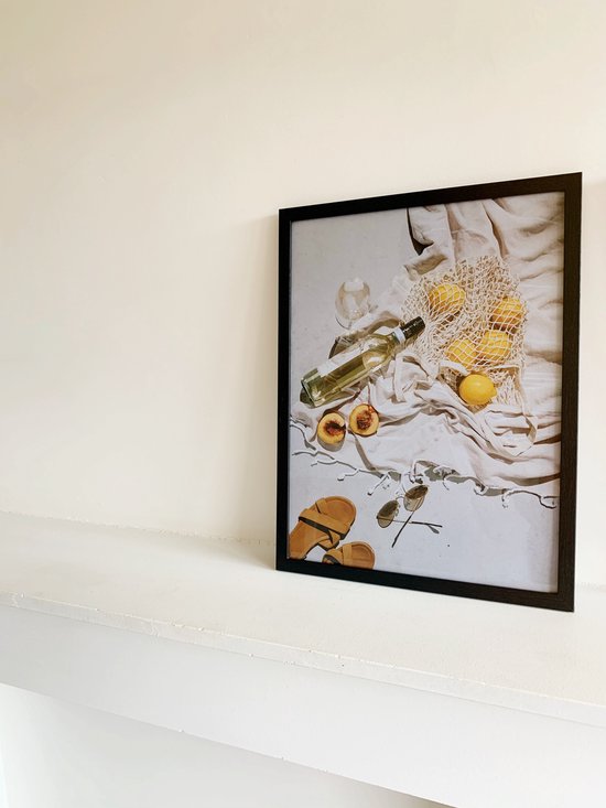 Deknudt Frames Cadre photo S44CF2 - noir, bois, étroit - Dimensions de la photo: 18x24 cm