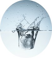 IJs in water - Foto op Dibond - ⌀ 80 cm