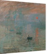 Zonsopgang, Impression, Soleil Levant, Claude Monet - Foto op Dibond - 80 x 80 cm