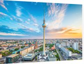 De beroemde TV-toren op het Alexanderplatz van Berlijn - Foto op Dibond - 90 x 60 cm