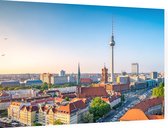 Stijlvolle skyline van Berlijn met beroemde televisietoren - Foto op Dibond - 90 x 60 cm
