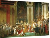 Inwijding van keizer Napoleon en kroning van keizerin Joséphine, Jacques-Louis David - Foto op Dibond - 90 x 60 cm