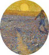 De zaaier, Vincent van Gogh - Foto op Dibond - ⌀ 80 cm