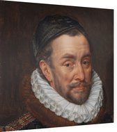 Portret van Willem I, prins van Oranje, Adriaen Thomasz. Key - Foto op Dibond - 60 x 60 cm
