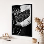 Acoustic-home Akoestisch schilderij Pro Premium paneel 80x120 zwart aluminium lijst Design 141