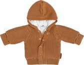 Baby's Only Vestje met capuchon teddy Soul - Caramel - 62 - 100% ecologisch katoen - GOTS