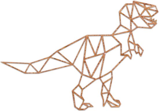 Cortenstaal wanddecoratie Dinosaur *OP=OP - Kleur: Roestkleur | x 100 cm
