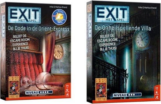 Afbeelding van het spel Spellenbundel - 2 Stuks - Exit - De Dode In De Orient Express & De Onheilspellende Villa