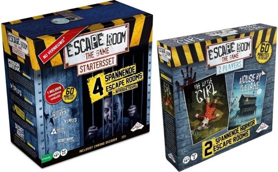 Afbeelding van het spel Spellenbundel - Escape Room - 2 Stuks - The Game basisspel & Uitbreiding 2 Player: Horror