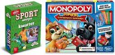 Spellenbundel - 2 Stuks - Kwartet Sport Weetjes & Monopoly Junior Elektronisch Bankieren