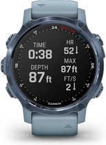 Garmin - 010-02403-07 - Smartwatch - Descent™ Mk2S - Lichtblauw/blauw siliconen band blauw