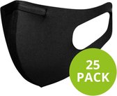 Blackspade 25 pack - Uniseks wasbaar mondkapje volwassenen - Herbruikbaar - Zwart