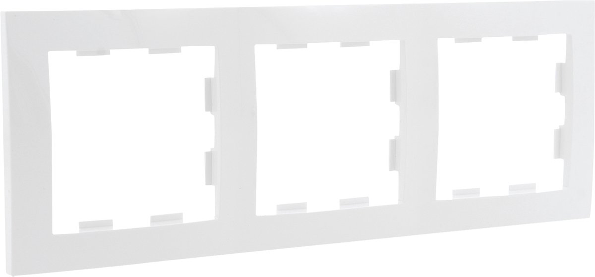 Smartwares S2 Inbouw Afdekraam - 3-voudig - Polarwit