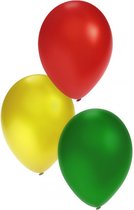 Kwaliteits ballon rood geel groen - carnaval - 12 inch per 50.