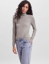 Vero Moda VMHAPPINESS LS ROLLNECK BLOUSE - Light G Light Grey