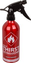 Drank spuitfles/verstuiver brandblusser aluminium - Rood - 450 ml - 23 cm