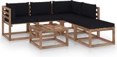 Decoways - 6-delige Loungeset pallet met kussens geïmpregneerd grenenhout