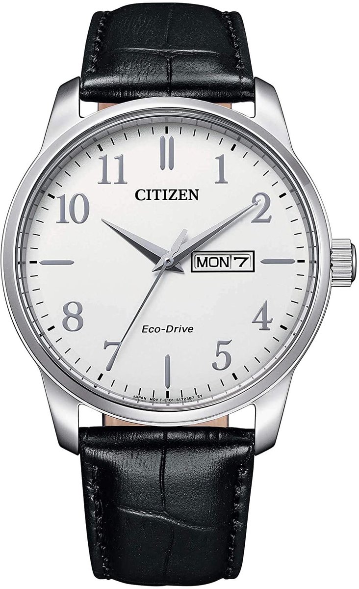 Citizen BM8550-14AE Horloge - Leer - Zwart - Ø 41 mm