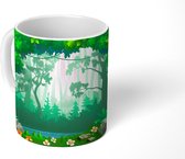 Mok - Bos - Bloemen - tekening - 350 ML - Beker