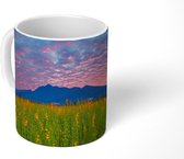 Mok - Bloemenveld voor een berg - 350 ML - Beker