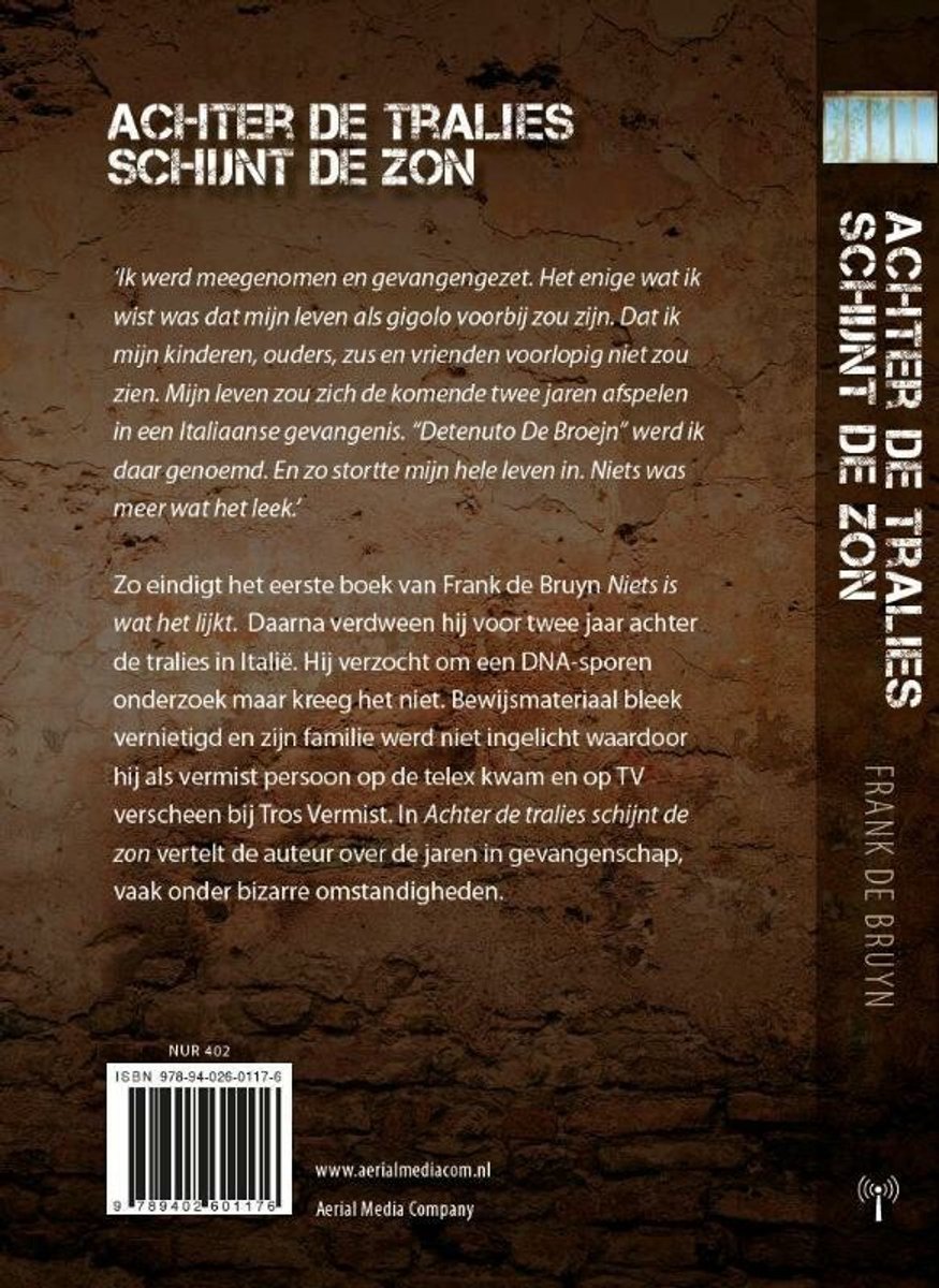 Achter de tralies schijnt de zon - back cover