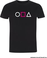 T-shirt | Squid Game Symbolen - Heren, S