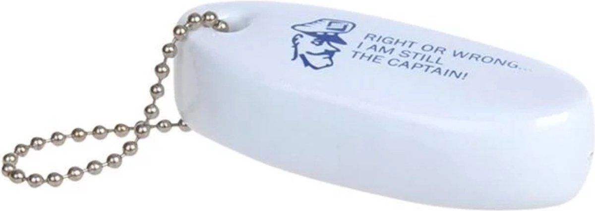Seilflechter Drijvende sleutelhanger - reddingsboei - wit - schuimrubber - 8,5 x 3,5 x 2 cm