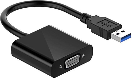 USB 3.0 naar VGA adapter - Full HD 60Hz - Werkt niet op USB 2.0 - 0,20  meter - Zwart | bol.com