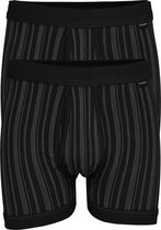 SCHIESSER Original Classics shorts (2-pack) - Feinripp met gulp - zwart gestreept - Maat: M