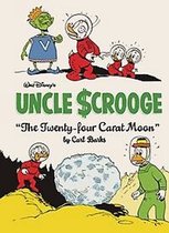 Cover van Walt Disney's Uncle Scrooge 'The Twenty-four Carat Moon' door Carl Barks. Met o.a. Donald Duck en neefjes in ruimtepakken bij een maan.