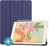 Cazy iPad 2021/2020 hoes - 10.2 inch - Perfecte pasvorm - Slaap/Wake functie – Diverse kijkhoeken – Met Screenprotector - Blauw