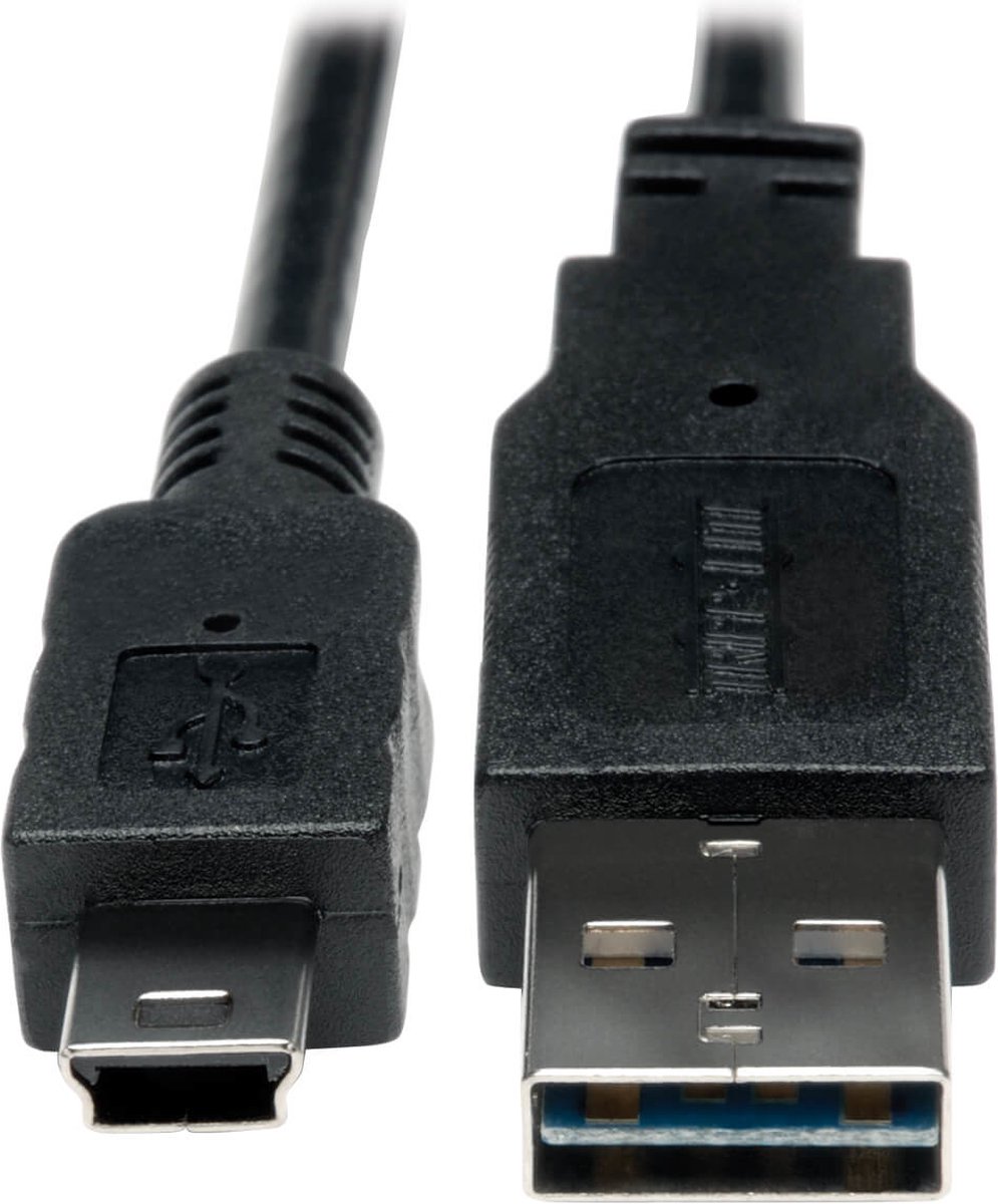Tripp Lite UR030-06N USB-kabel 0,15 m USB 2.0 USB A Mini-USB B Zwart