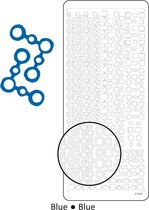 Vaessen Creative Sticker - 10x23cm - 10st - blauw retroframe