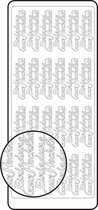 Vaessen Creative Sticker - 10x23cm - 10st - zilver Einladung zur Hochzeit