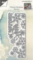 Joy!Crafts Snijstencil - Engels Merry Christmas met sneeuw