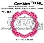 Crealies Combies snijmal & stempel - no.102 Frame B