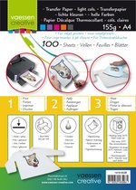 Vaessen Creative Transferpapier - 100 vellen A4-formaat - Lichte Kleuren