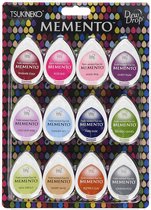 Memento dew drops stempelkussen - 12 pack dewdrops sorbet scoops - pastelkleuren pastel & donker tinten