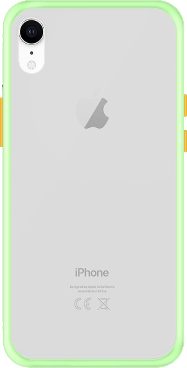 iPhone XR Back Cover - Lichtgroen/Transparant