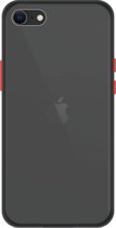 Geschikt voor: iPhone SE 2020 Back Cover - Zwart/Transparant