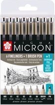Sakura Pigma Micron set - 8 zwarte fineliners