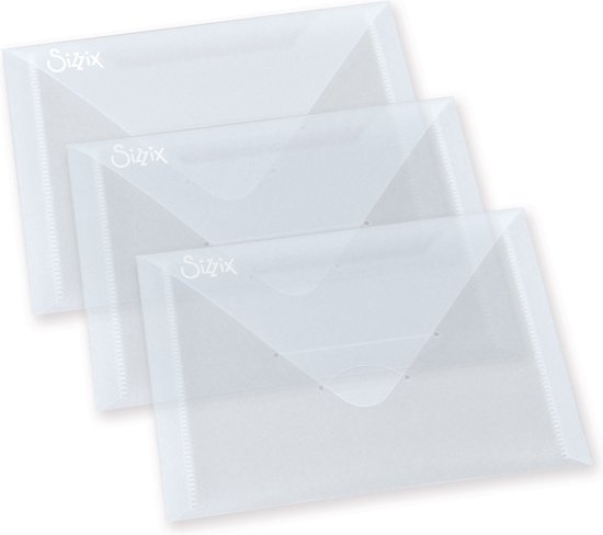 Sizzix Accessoire Plastic Enveloppen - 12.7 x 17.5cm - 3 stuks