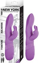 Vibes of New York - Contoured Rabbit Massager - Purple - Silicone Vibrators