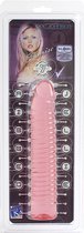 Vivid - 7 Inch Ribbed Jellie Cock-Sunrise Pink - Realistic Dildos